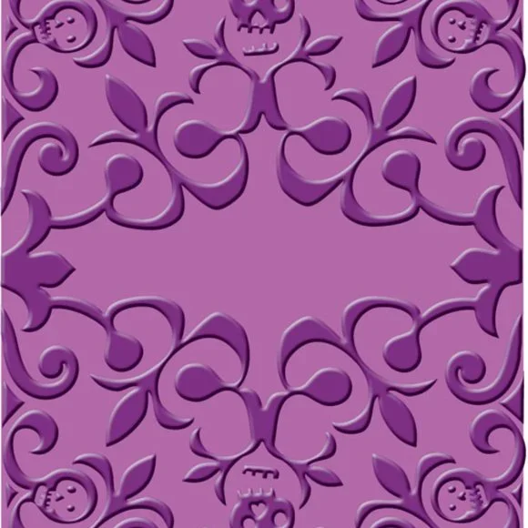 Cuttlebug A2 embossing folder - SKELETON SCROLL - Picture 2 of 9